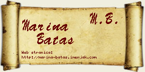 Marina Batas vizit kartica